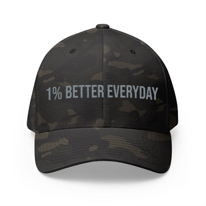 1% Better Everyday Embroidered Closed-Back Cap