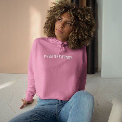 1% Better Everyday Women’s Crop Hoodie
