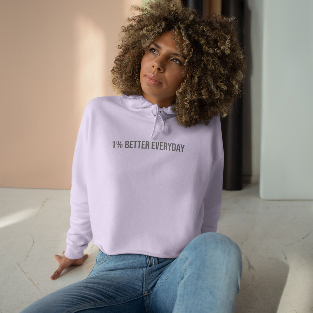 1% Better Everyday Women’s Crop Hoodie